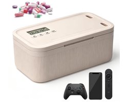 Dailygoods - Tijdslot-box met 2 werkmodi, mobiele telefoon safe timed lock boxes, mobiele telefoon gevangenis, draagbaar tijdslot box telefoon verslavingsmanagement, 23,9 x 13,1 x 9,6 cm (wit)