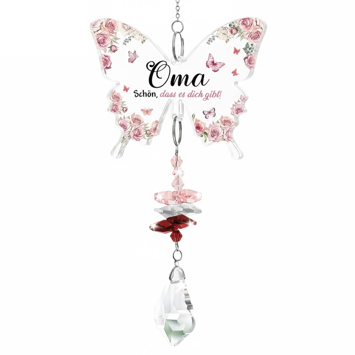 Dailygoods- Zonnevanger Hangend - Kristallen Raamdecoratie - Cadeau voor Oma - Hartelijke Wensen - Verjaardag/Kerstmis - Veelzijdig Gebruik