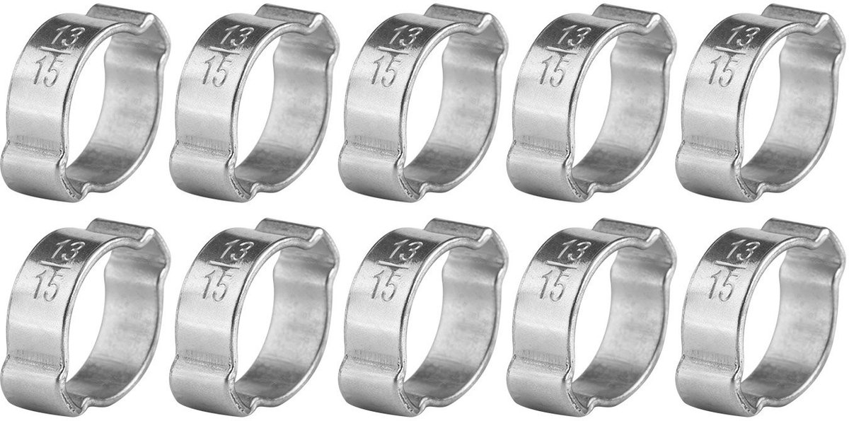 Dailygoods- Slangklemmen 10 Stuks - Verstelbaar - Roestvrij Staal - Slangklemmen Assortiment - Drukbestendig - Corrosiebestendig - Slangklem