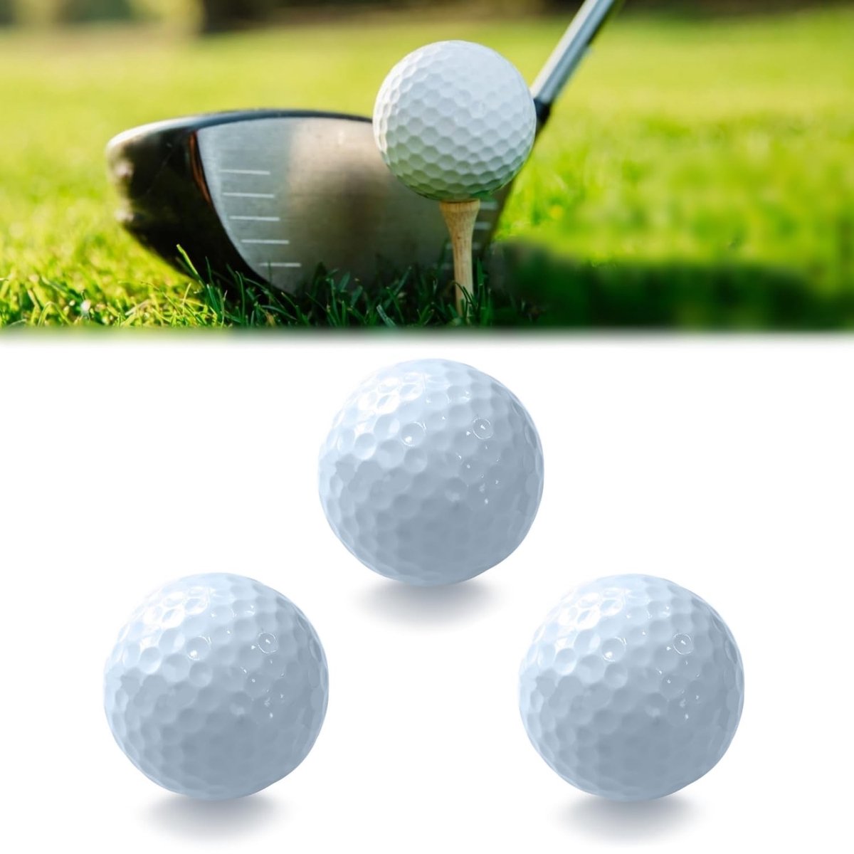 Dailygoods- Golfballen Hoogwaardige Plastic - Oefen Golfballen - 3 Stuks - 42mm - Lichtgewicht - Duurzaam Ontwerp - Oefengolfballen
