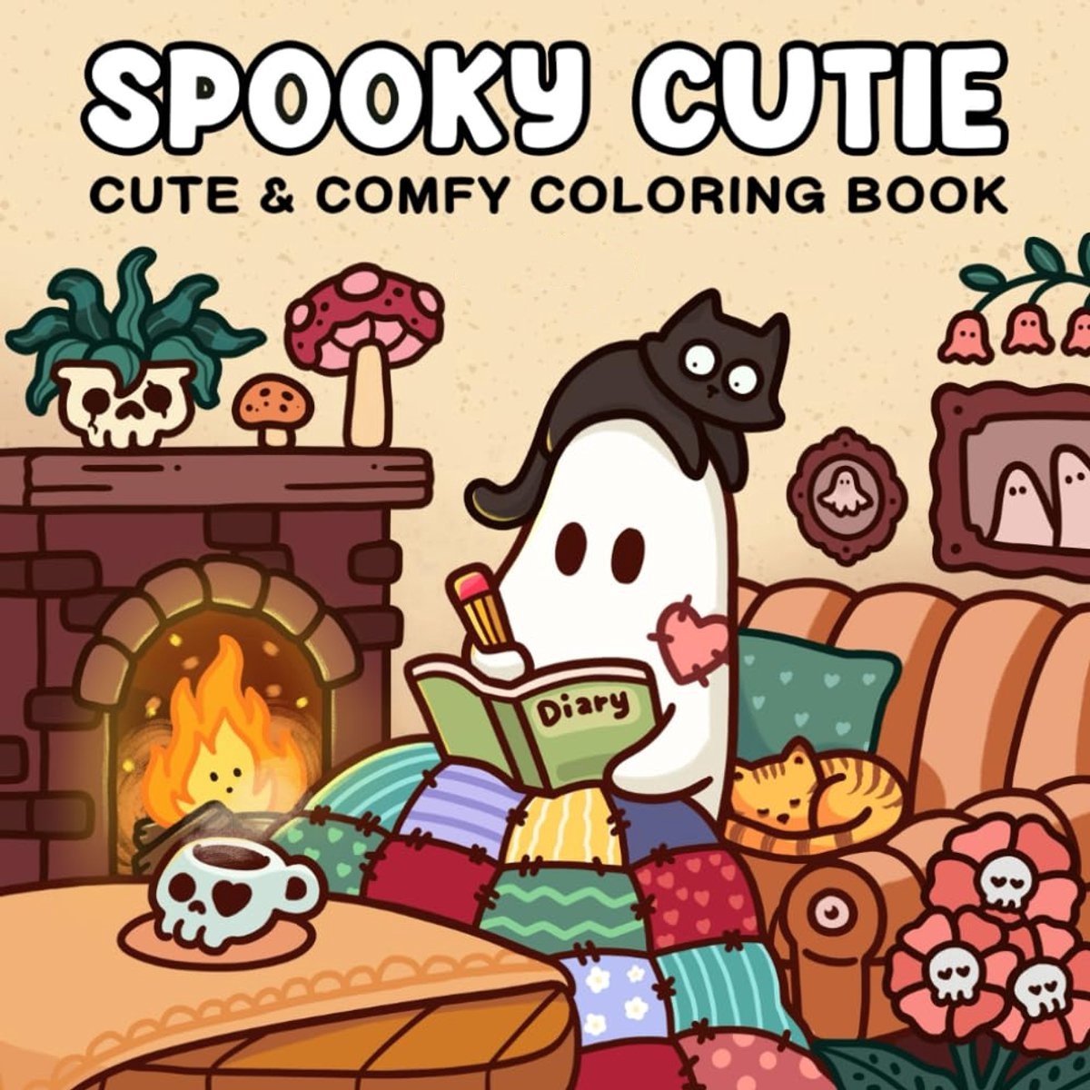 Spooky Cutie: Kleurboek voor Volwassenen en Tieners met Schattige en Licht Hartverwarmende Momenten voor Ontspanning – Paperback – 12 januari 2026
