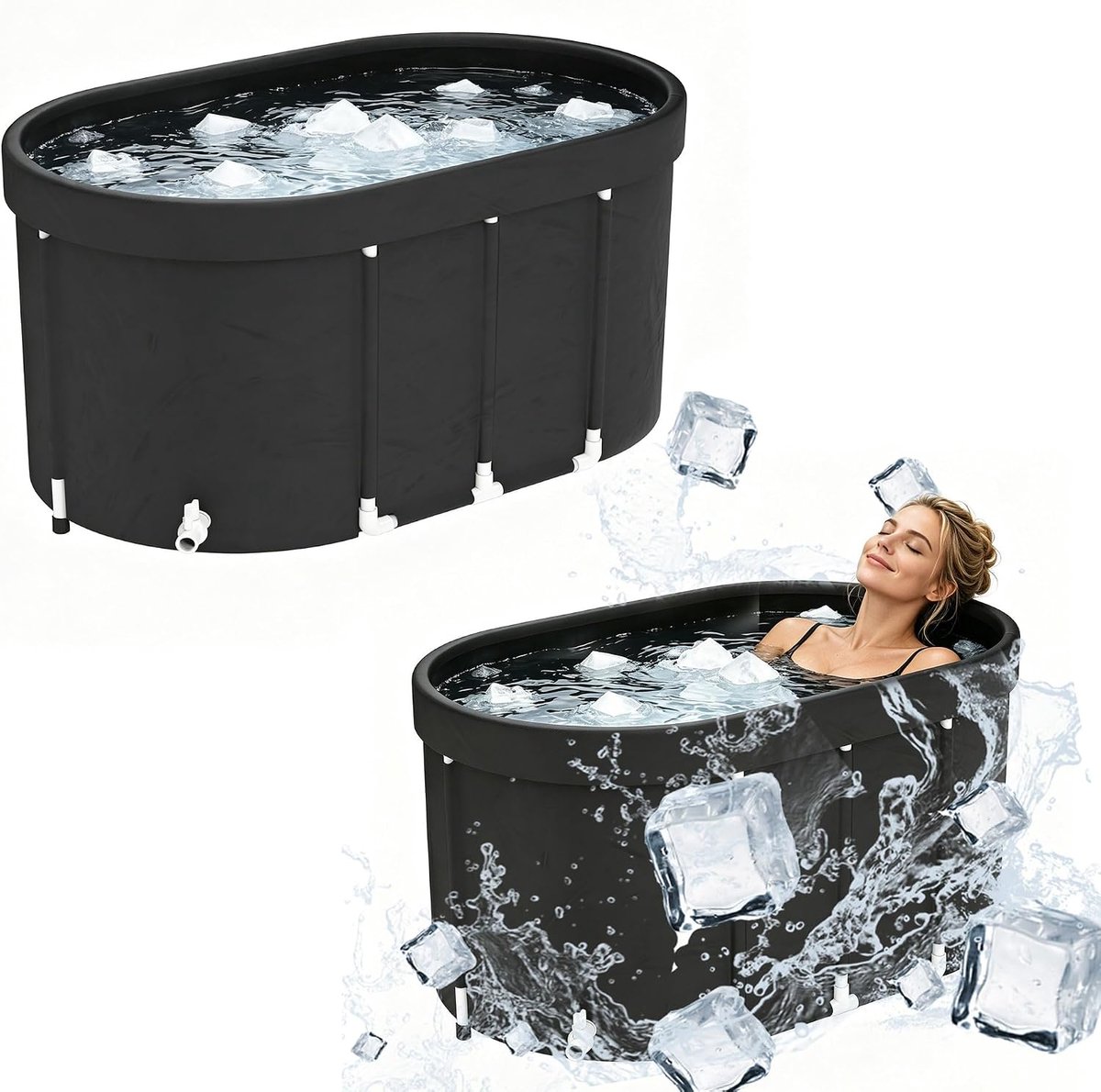 ACXIN IJsbad Opvouwbaar - 512L - IJsbad Ton 6-laags Isolatie PVC - 115x68x66cm - Cold Plunge Bad voor Sportherstel - Volwassenen Buiten Tuin Balkon Bad