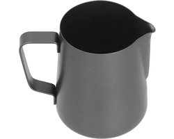 Melkopschuimkan - Opschuimkan RVS - Latte Art Maken - Spitse Tuit - 600 ml - Zwart