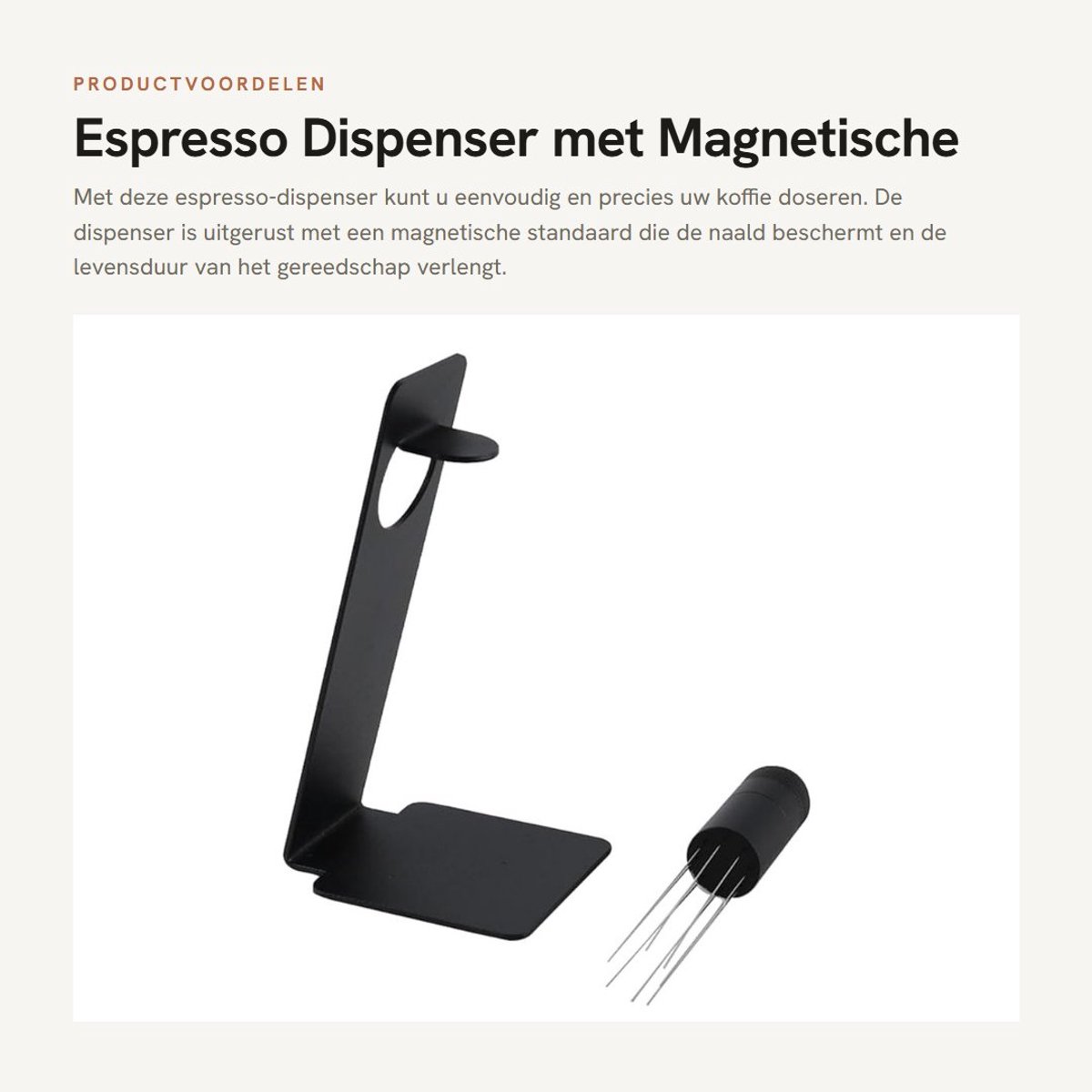 Dailygoods - Espresso Dispenser met Magnetische Standaard en Verstelbare Naald