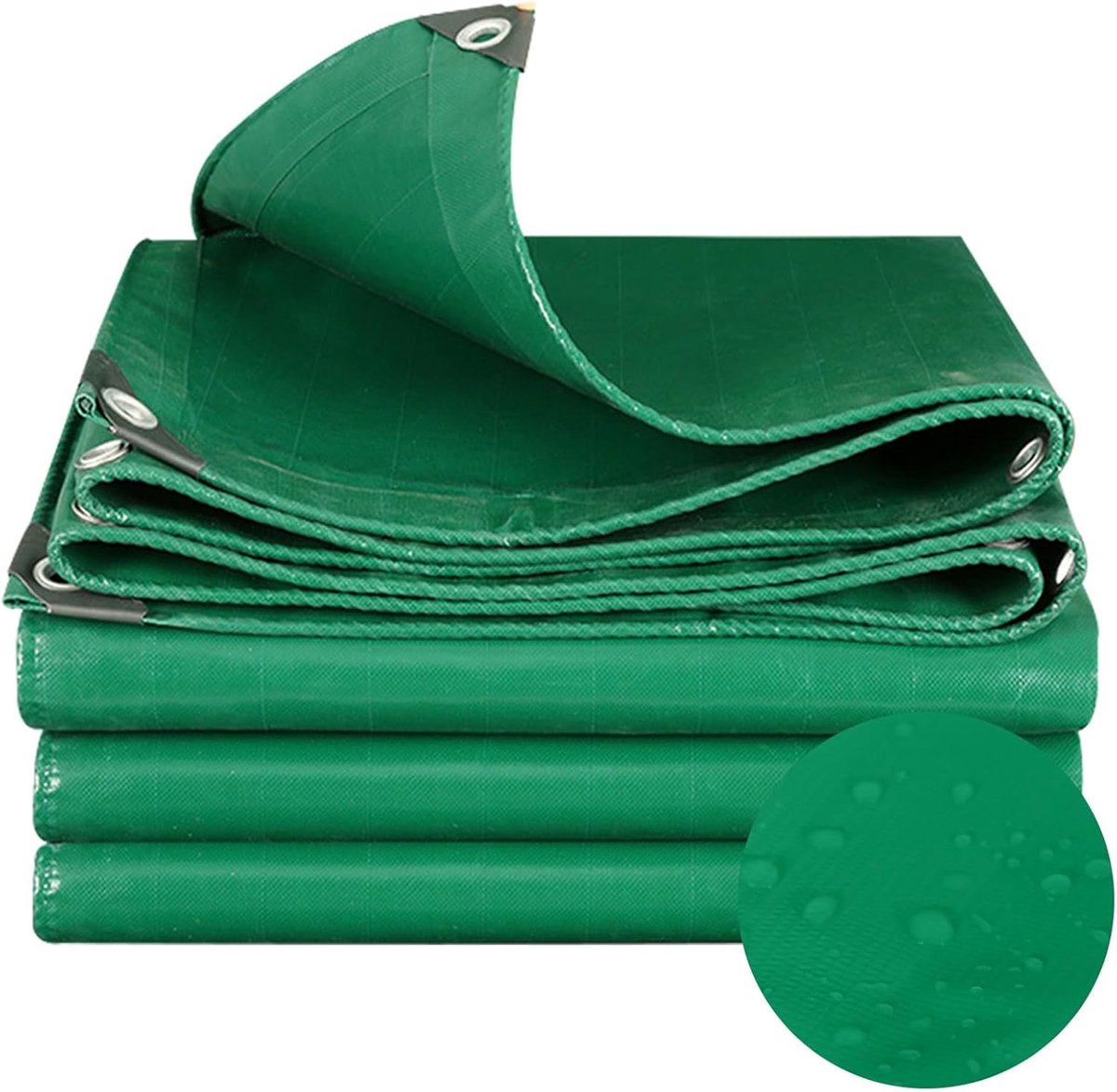 Waterdicht Afdekzeil - Beschermhoes Outdoor - Tuin en Outdoor - UV-Gestabiliseerd Gecoat - 1 x 3.5 m - Groen