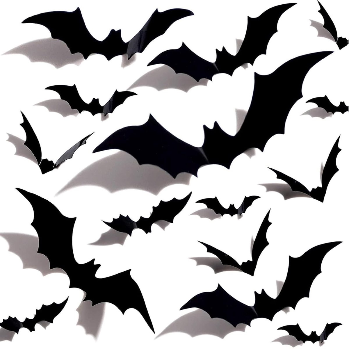 Dailygoods- Vleermuisdecoratie 36 Stuks - 3D Wanddecoratie - Afneembare Muurstickers - Waterdicht PVC - Halloween Decoratieset - Griezelige Sfeer