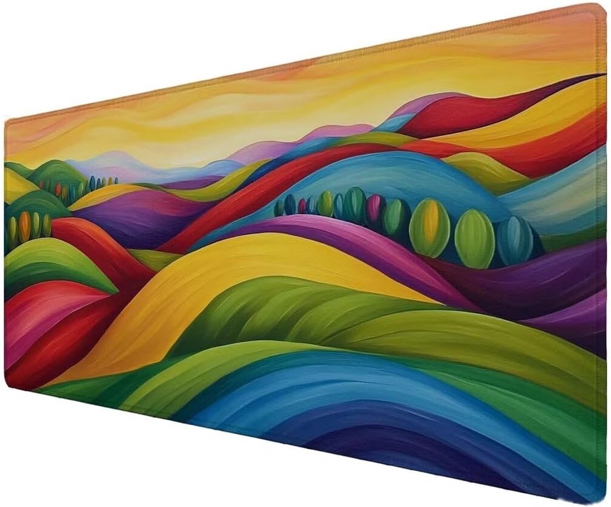 XXL Muismat - Bureauonderlegger - Gaming en Kantoor - Waterdicht Antislip - 100x40 cm - Landelijke Kleur