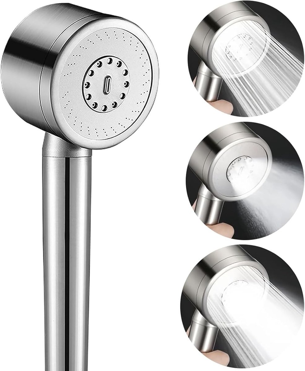Dailygoods- Douchekop Hogedruk - Regendouche - Handdouche - Sproeistand - Gemengde Stand - Volledig van Metaal
