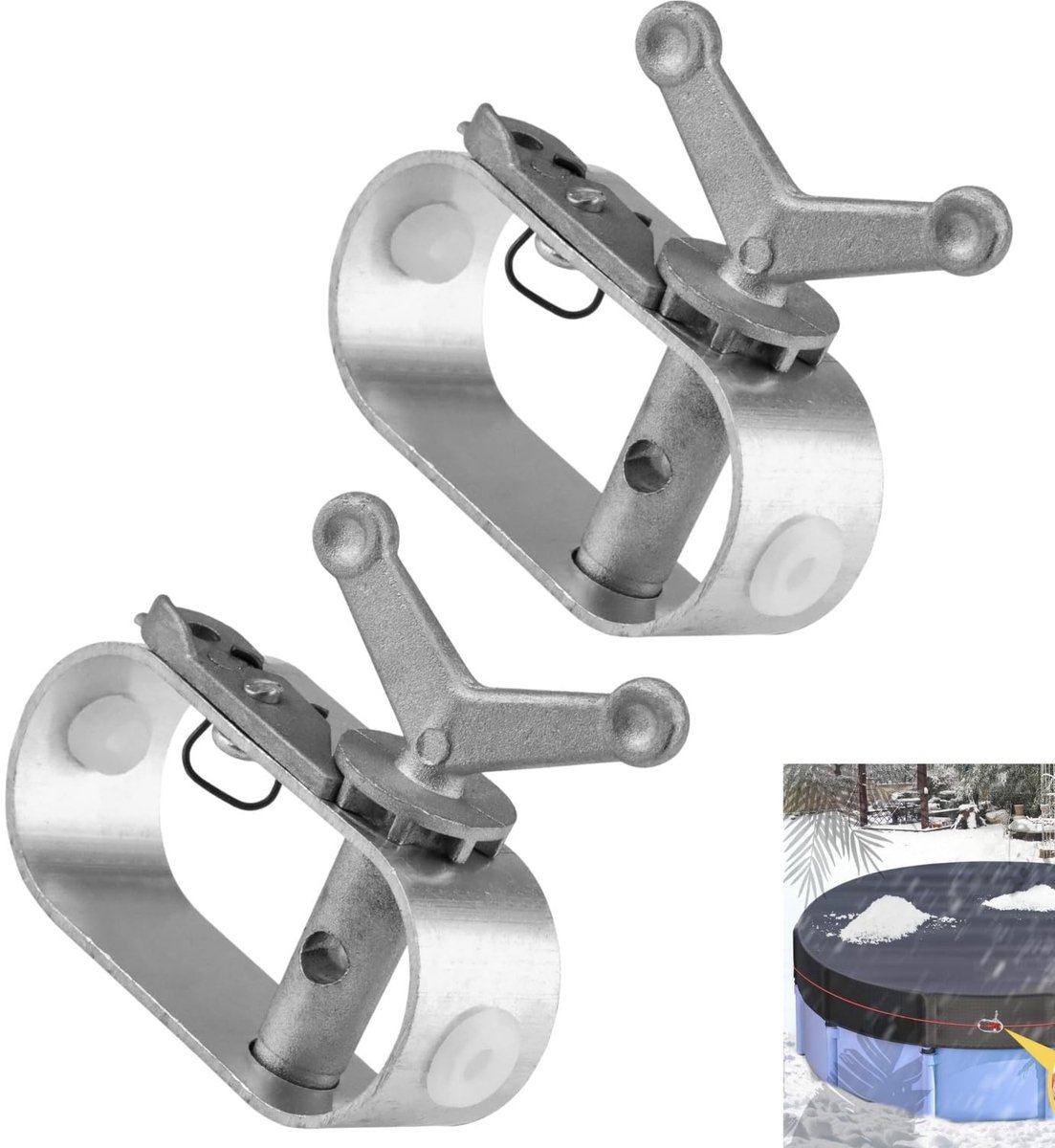 Dailygoods- Spanningsluiting 2 Stuks - Kabelspanner - Spanschroef - Zwembadafdekking - Aluminiumlegering - Robuuste Bevestiging