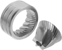 Conische Molensteen - Vervangingsset Maalschijven - Espresso Bereiden - Roestvrijstalen Constructie - 38x22 millimeter - Zilver