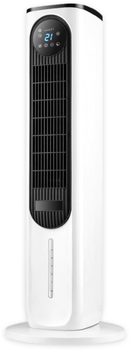DreamGoods Aircooler - 4-IN-1 Torenventilator - Luchtkoeler met Water & IJs - Aircooler met Koelelementen - Koelen & Verwarmen - Ventilator Staan - Tafelventilator - Mobiele Airco zonder Afvoerslang