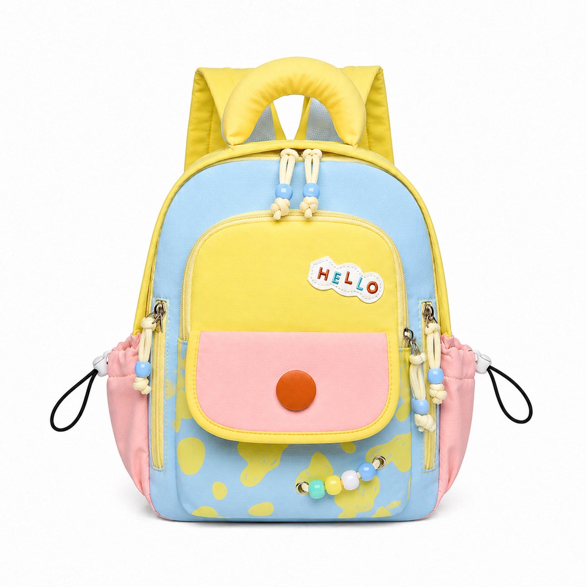 Kinder Rugzak – Kleuterrugzak – Waterafstotende Schooltas – Lichtgewicht – Voor School, Kinderopvang & Uitstapjes – Voor Jongens & Meisjes – Geel – 23 × 11 × 30 cm – 1 Stuk