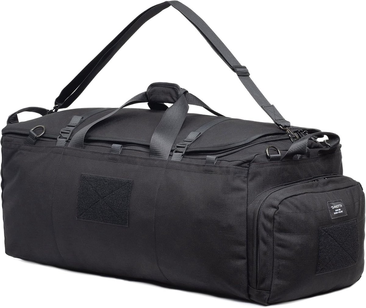 SnelShoppen - Keikka Duffelbag 80 liter - Ruime Sporttas met Velcro, Afneembare Kussens, IRR Coating, Handgrepen en Modulair Systeem - Perfect voor Ca