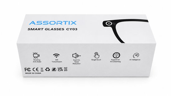 Assortix Camera Bril met AI – 8MP Camera – AI Vertaling – Bluetooth Bellen – Open-Ear Audio – Spraakassistent – Zwart — afbeelding 5
