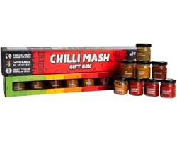 Chili Gift Set - 8 Peperpurees van Jalapeño tot Carolina Reaper - Pittige Cadeauset & Cadeau voor Chililiefhebbers