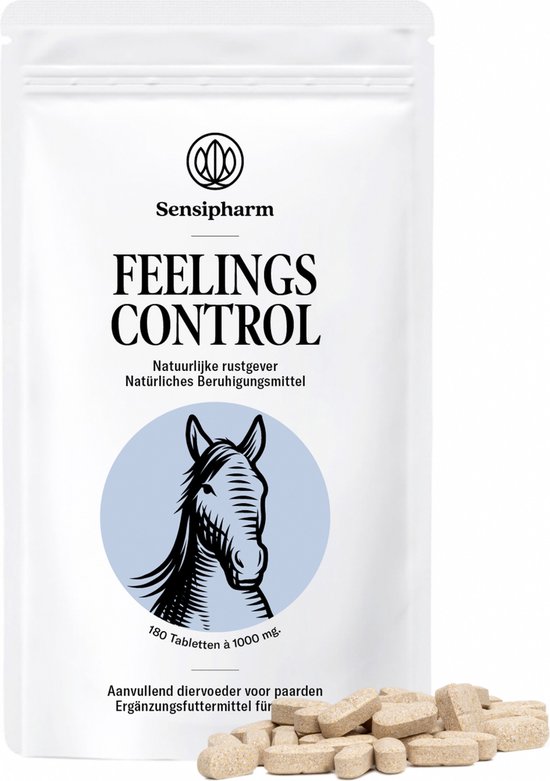 Sensipharm® Feelings Control Paard - Rustgevend Anti Stress Supplement - 180 Tabletten Sensipharm® Feelings Control Paard - Rustgevend Anti Stress Supplement - 180 Tabletten