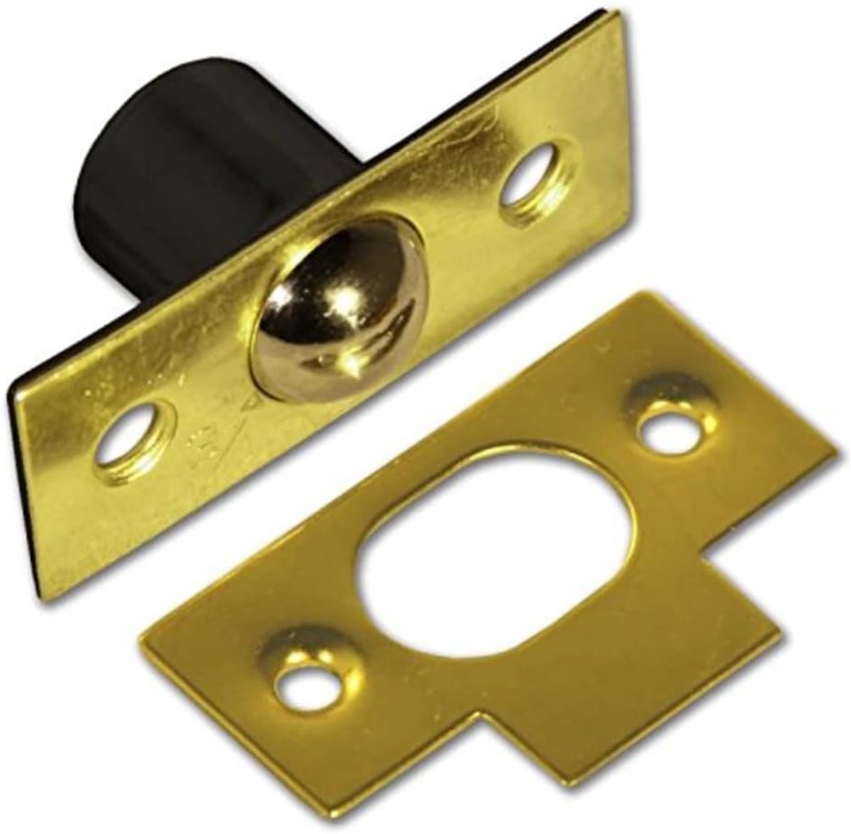 BH03446 16 mm messing kogelsnapper, wit
