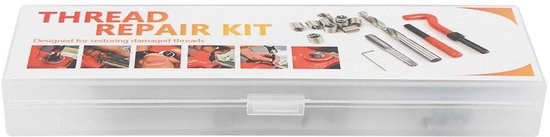 25-delige Draadreparatie, M4 met Transparante Plastic Doos M4 Kit Insert Kit Draadreparatie voor Verwerkingsmachines — afbeelding 2