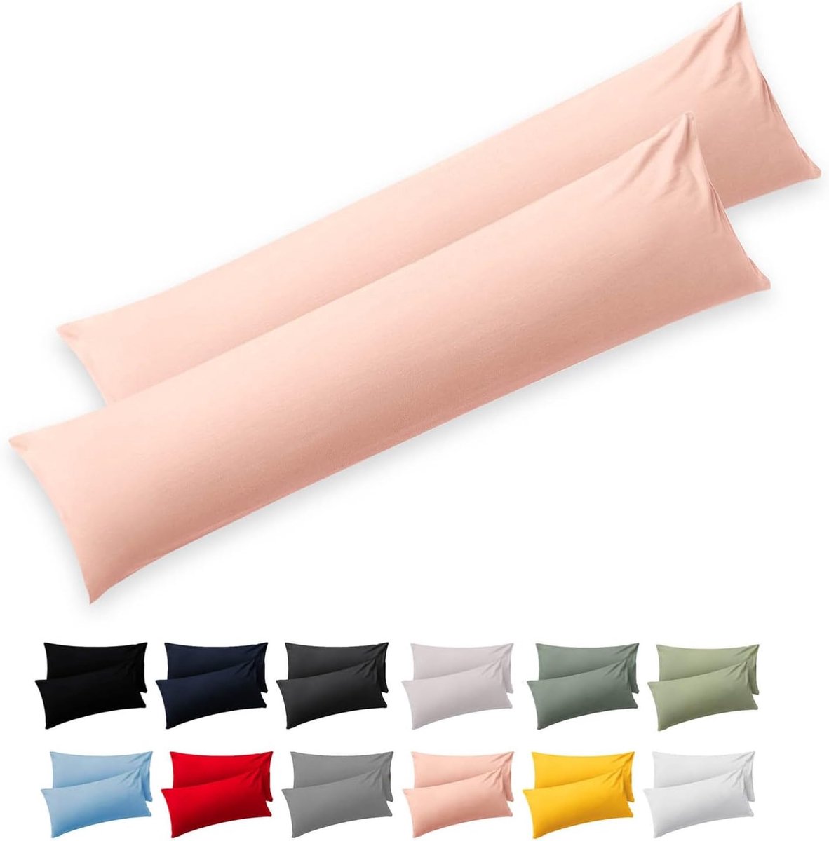 Kussenslopen 2-pack - 40 x 145 cm - Dusty Pink - Superzacht - Premium Jersey Kussensloop