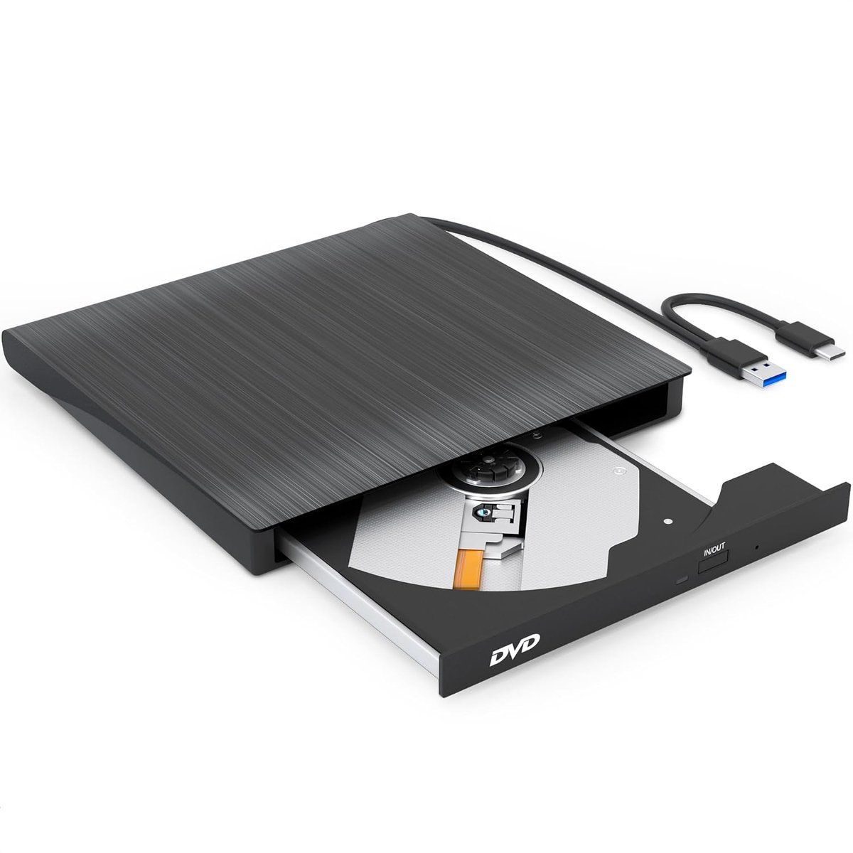 Externe DVD Speler en Brander - CD/DVD - Plug & Play - USB 3.0 DVD Speler - Geschikt voor Windows, Mac en Linux - Optical Drive