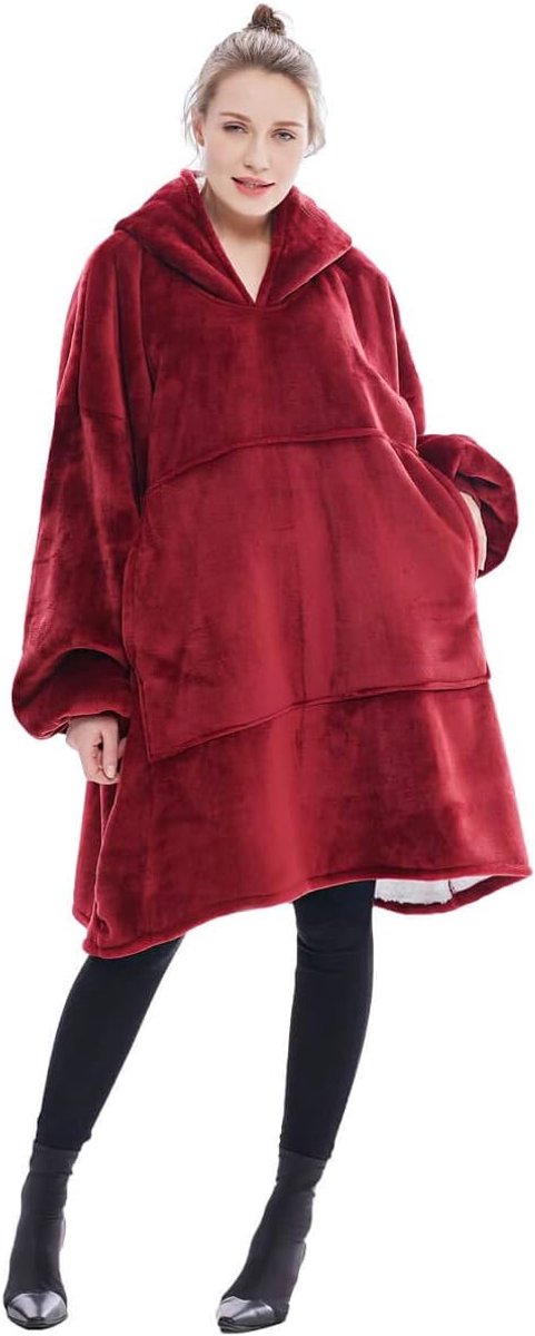 Sweatshirt met capuchon,Origineel dekensweatshirt,Superzachte gezellige warme comfortabele gigantische hoodie,Geschikte capuchontrui voor volwassenen, heren, dames, tieners