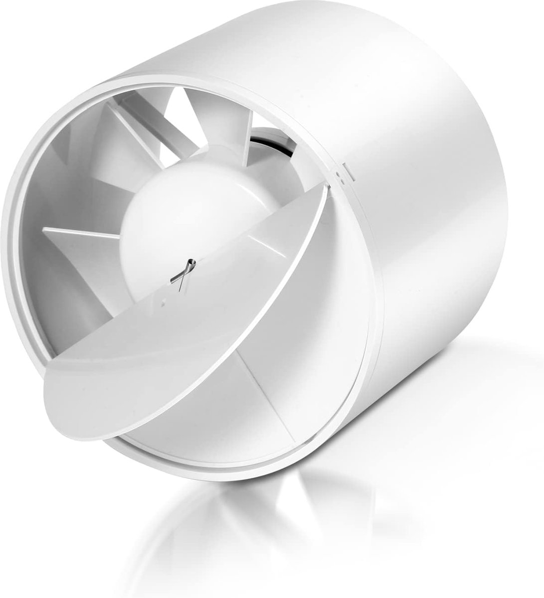 Kanaal Buisventilator 100mm, Afvoerventilator Buisventilator met Terugslagklep, Buisventilator Hittebeständig Ventilator Stil Rookafvoer Ventilator voor Bad, WC, Keuken, Kas, Zolders