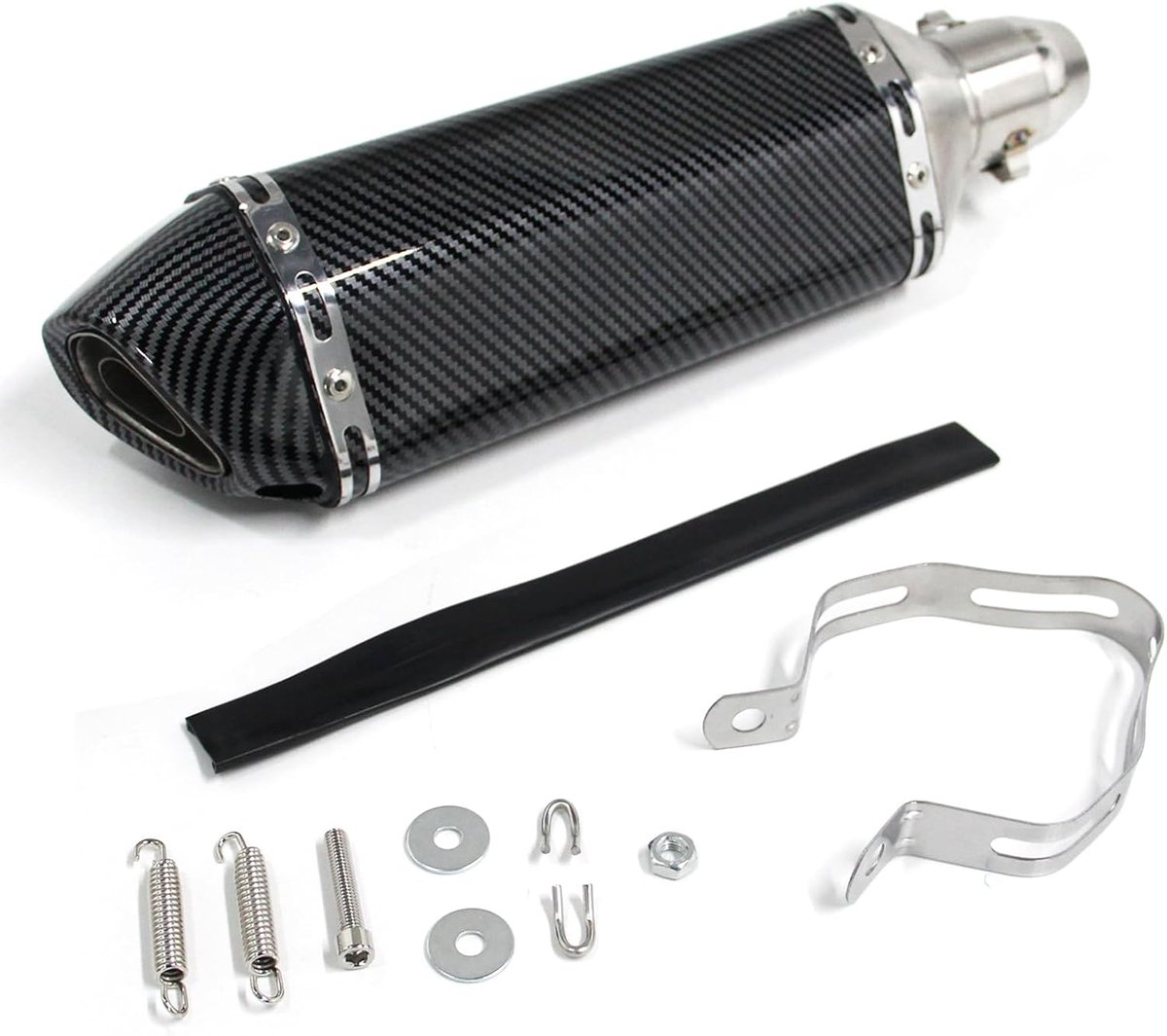 38mm/51mm Universele motorfiets geluidsdemper uitlaat - 1,5" 2" inch met afneembare geluidsvermindering geschikt voor off-road motorfietsen, straatmotorfietsen, rollers en all-terrain voertuigen