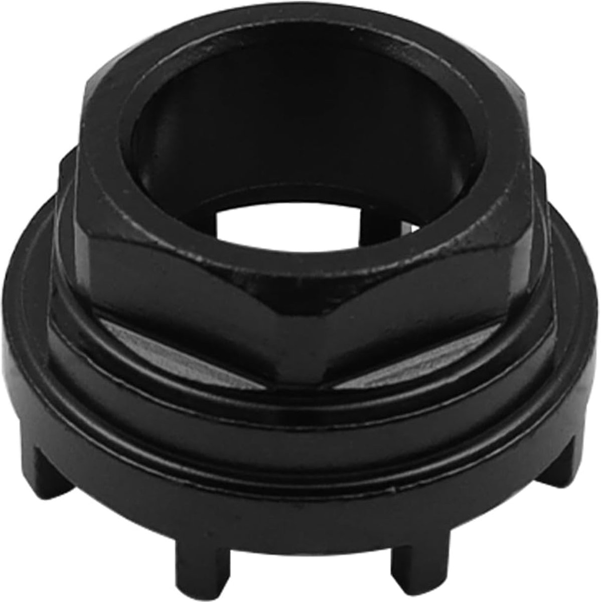 fietstrapasgereedschap met 8 tanden borgring, compatibel met Shimano SRAM ISIS 8-niveau binnenlagerschalen (zwart)