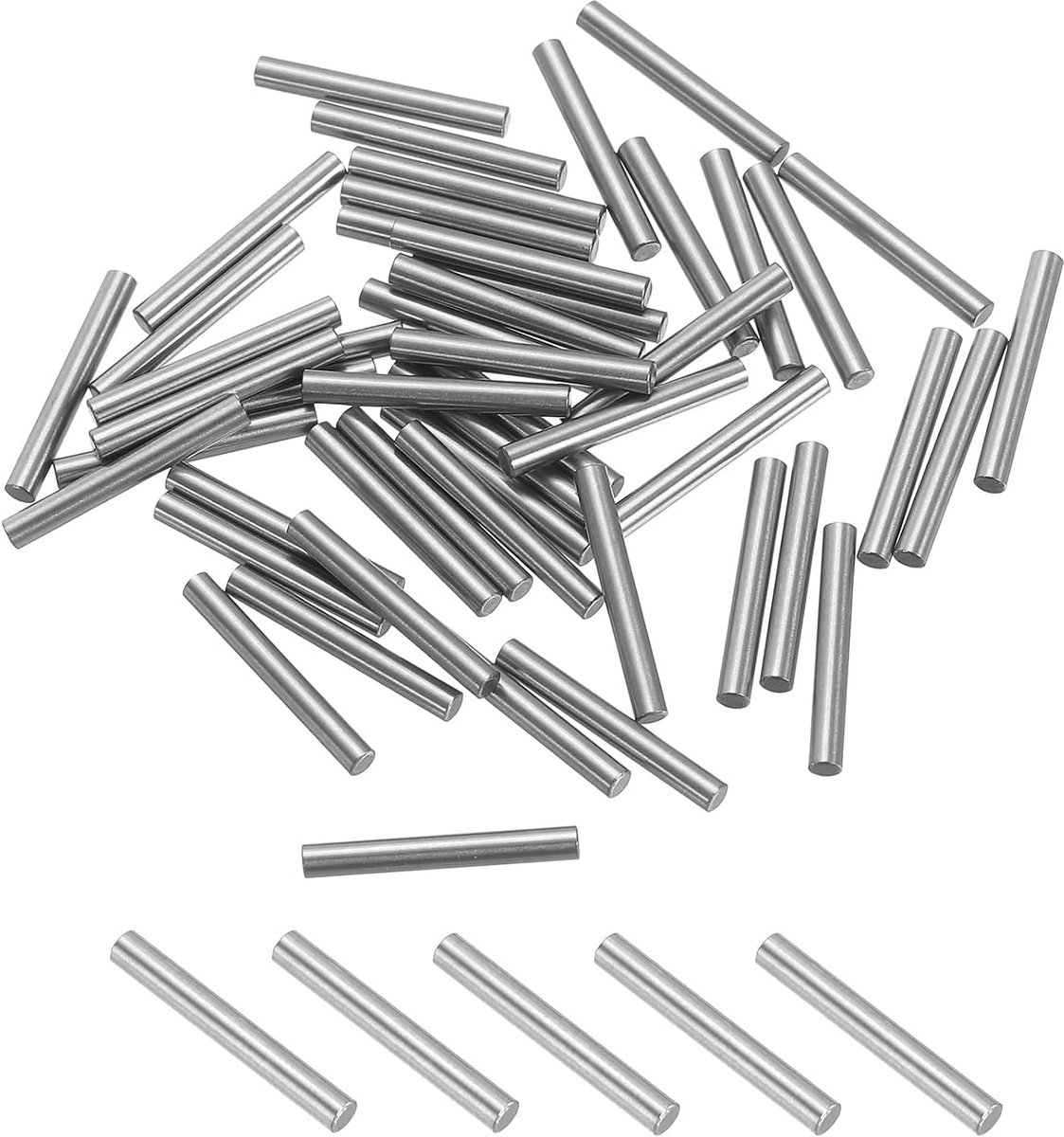 30 stuks 304 roestvrij stalen cilinderstiften, 2 mm diameter, 16 mm lange plugpennen, metalen plankpennen voor kledingkast, commode, kast, boekenkast, schoenenkast, meubels, planken, machine