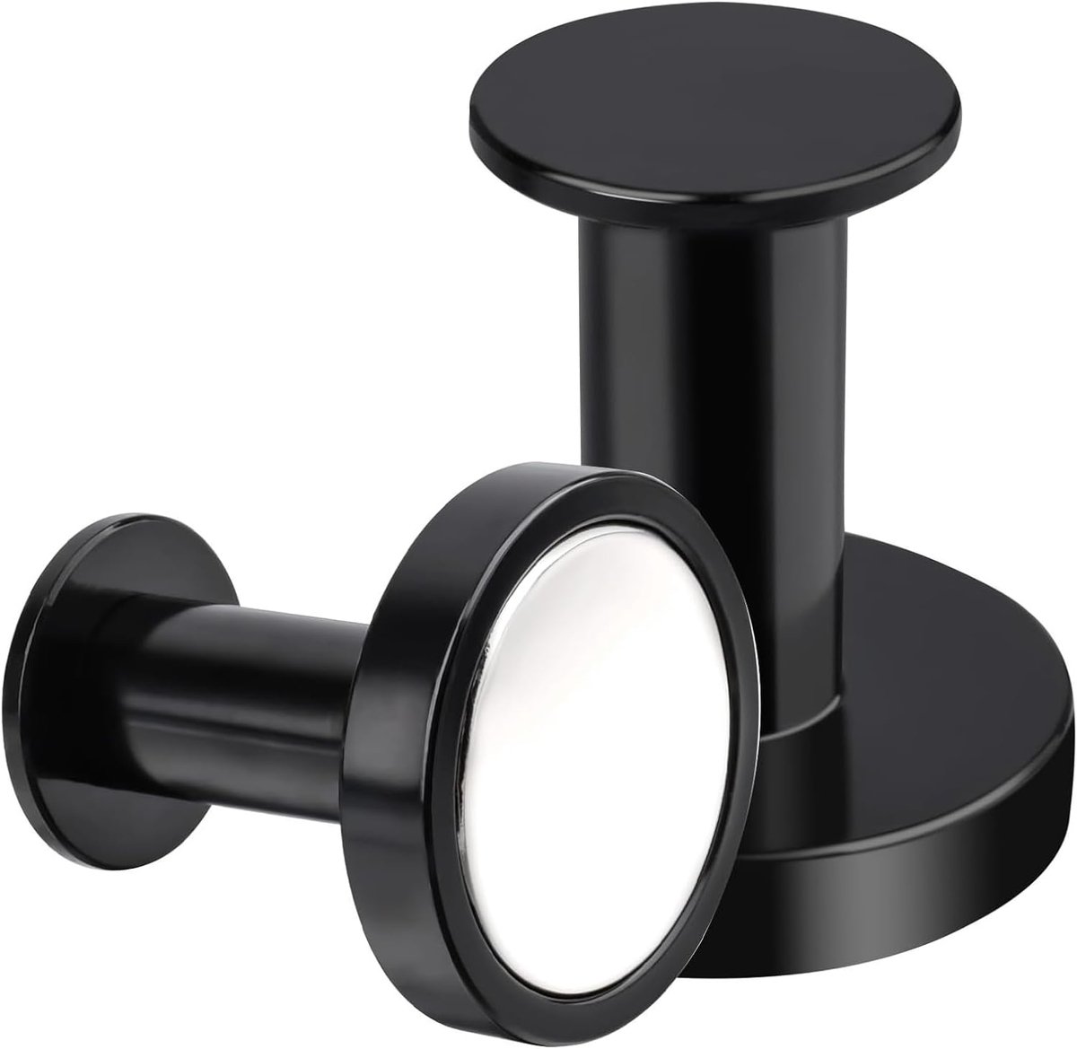 sterke magneethaken, N38 krachtige magneten, magneethaken voor koelkastdeuren, metaal, werkplaats, zwart, 2 stuks