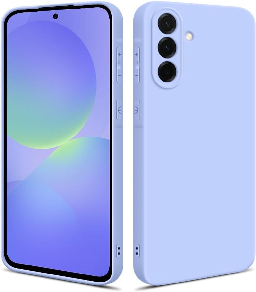 Telefoonhoesje van TPU-siliconen voor Samsung Galaxy A36 5G, stofafstotend, kras-, schok- en valbestendig, beschermt camera en display, draadloos opladen, perfecte pasvorm, dun, mat, lichtblauw