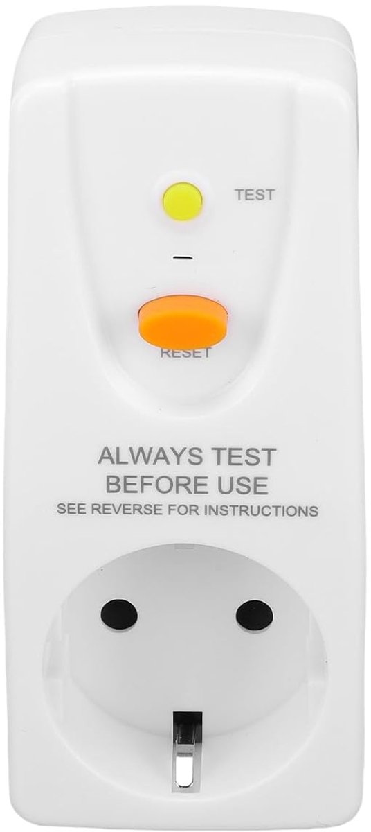 Fi-stroomonderbrekerstopcontact, RCD 16A stopcontact met automatische uitschakeling, veiligheidsstopcontact tegen lekken, geschikt voor huishoudelijke apparaten, gereedschap (wit)