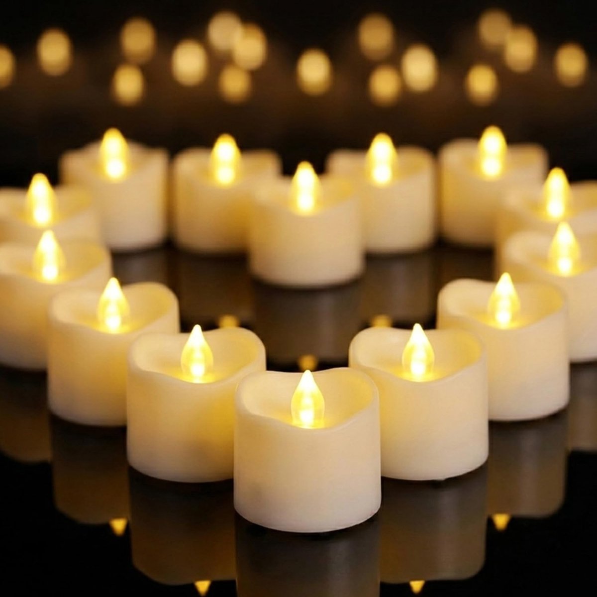 12 stuks decoratieve kaarsen, waterdichte outdoor kaarsen, valse kaarsen voor Halloween, woondecoratie, ideaal voor Kerstmis, bruiloft, feest, warm licht