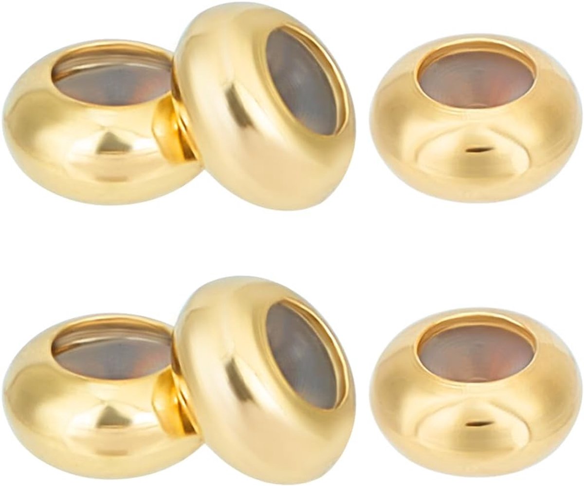 40 Stks Bedelarmband Stoppers 24K Goud Geplateerde Verstelbare Schuifkralen met Rubber Binnenin voor Sieraden Maken
