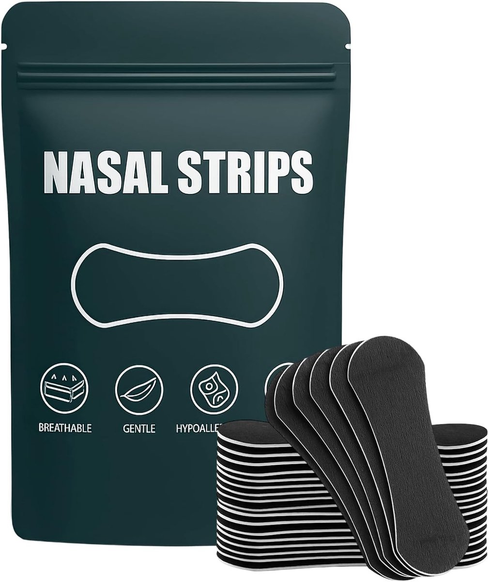 Neusstrips 60 Stuks, Zachte en Ademende Strips voor Vrije Ademhaling, Comfortabel voor Slapen, Sport, Reizen en Dagelijks Gebruik, Sterke en Flexibele Lijm