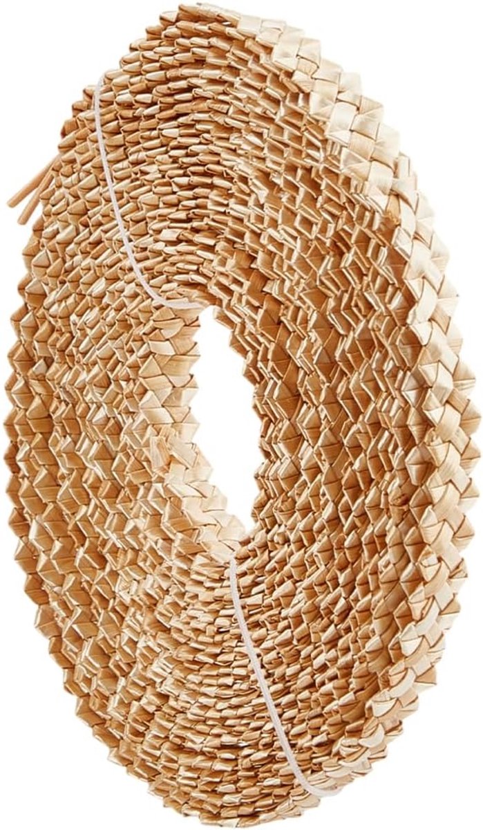 10 m tarwestro band voor het maken van hoeden, 15 mm breed strovlechtlint voor het maken van hoeden, doe-het-zelf knutselaccessoires, gebleekte amandelkleur