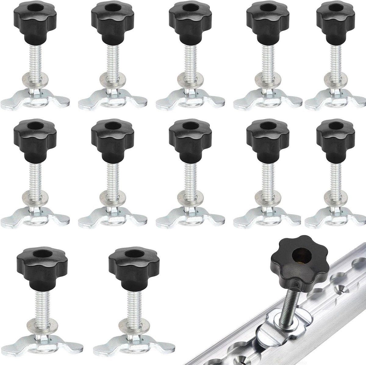12 stuks airline-rail-accessoires (40 mm)