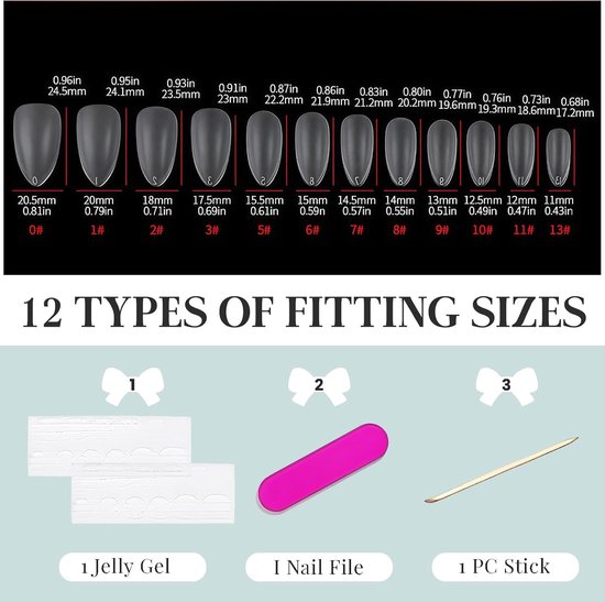 10 Stk Press On Nails, Handgemaakte Fake Nagels Amandel, Herbruikbare Acrylnagels voor vrouwen, Beginners voor feesten, reizen, dagelijks gebruik (Bruin, M) — afbeelding 5