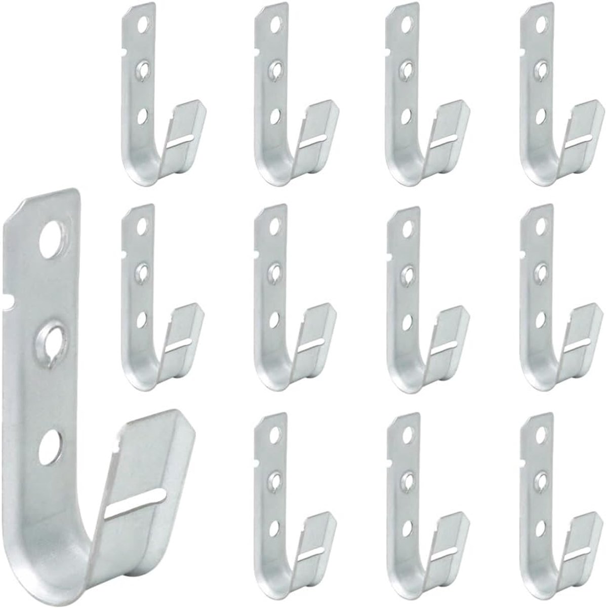 12 Stuks Kabelsteun J-haak, Heavy Duty Metalen Draad Kabel Ondersteuning J-Hook, voor wandmontage en bevestiging aan verticale oppervlakken (3/4")