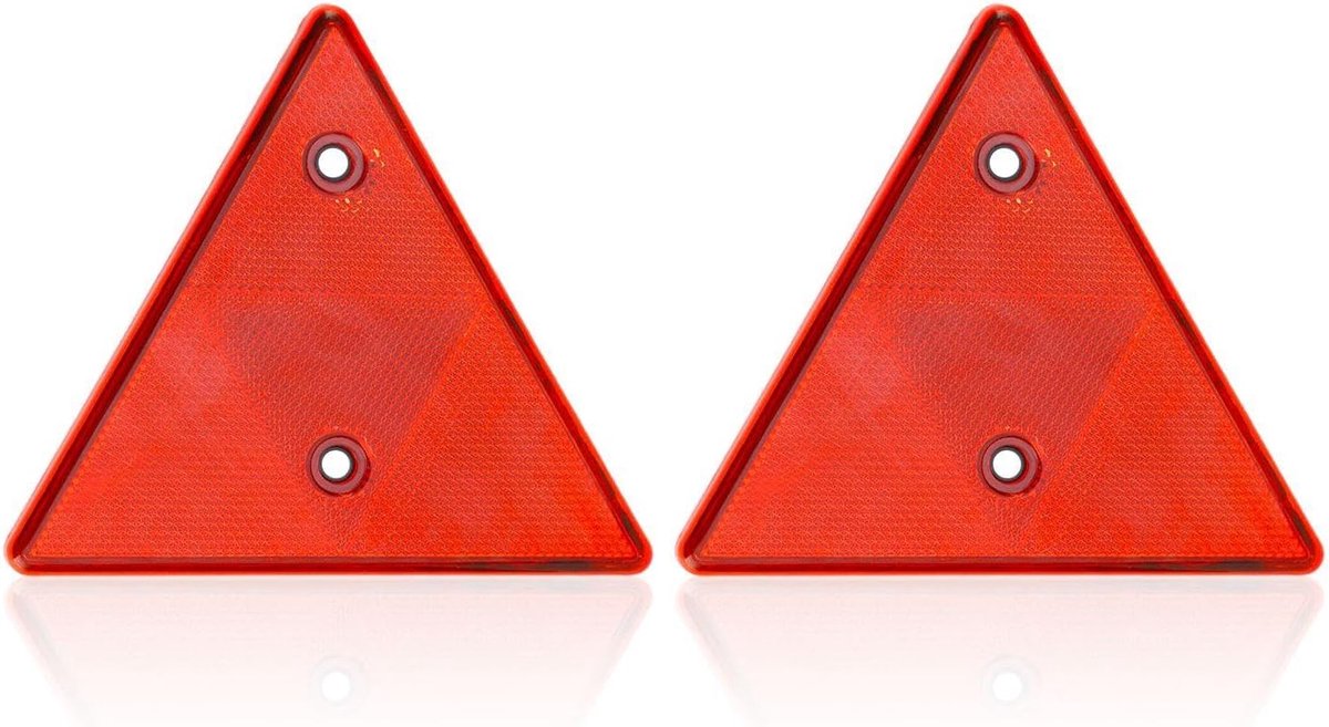 2 waarschuwingsborden voor rood driehoek, aanhangerreflector, auto-achterreflector, multifunctionele reflector, auto-accessoires