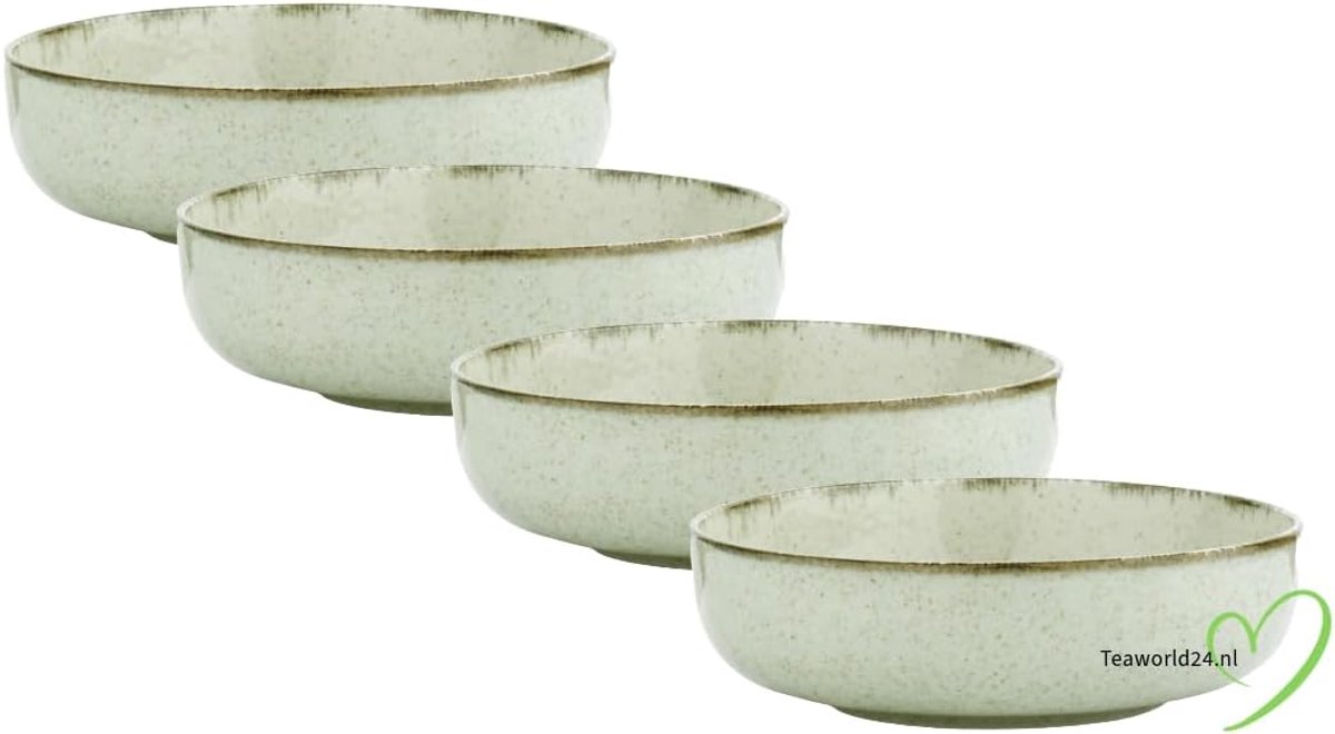 Bord - 20 CM - Zeegroen Ocean - Set van 4 borden