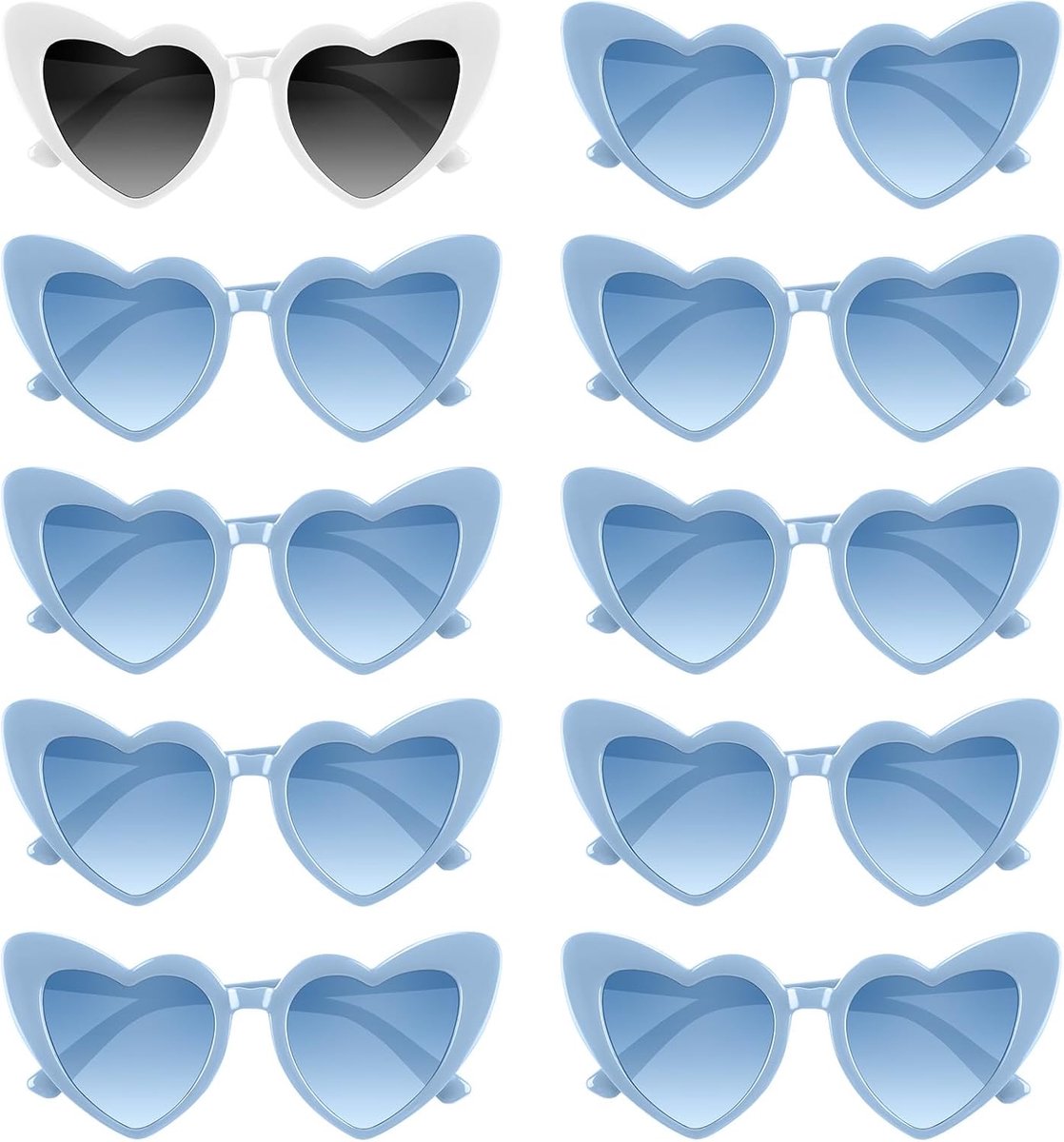 4/6/8/10/12 Pack Bachelorette Zonnebril Hart Zonnebril Vintage Hartvormige Bril voor Vrouwen Bruids Feest Bruiloft