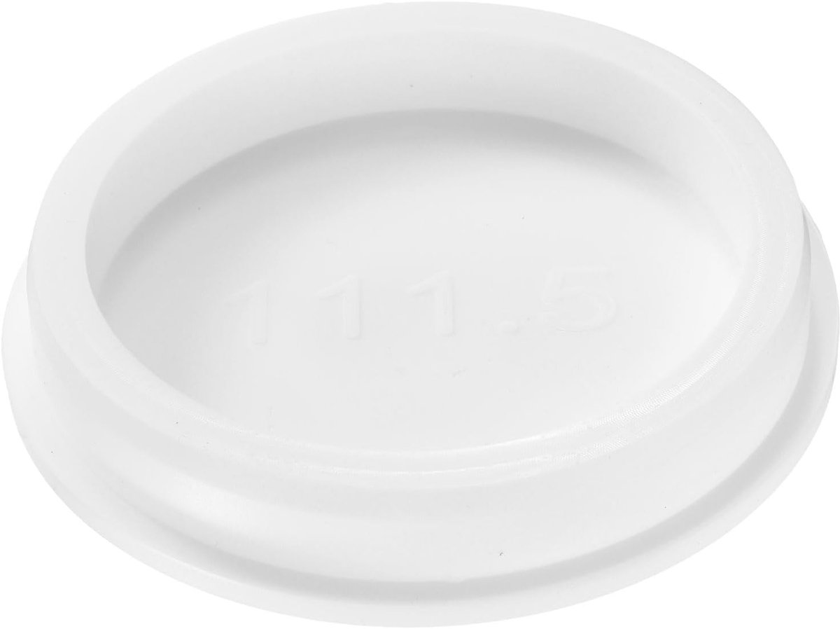 1 stuk siliconen dop, ronde rubberen doppen, waterdicht, buisdoppen, einddoppen voor gaten van 110 mm/4,33 inch, voor badkuip, fles, wit