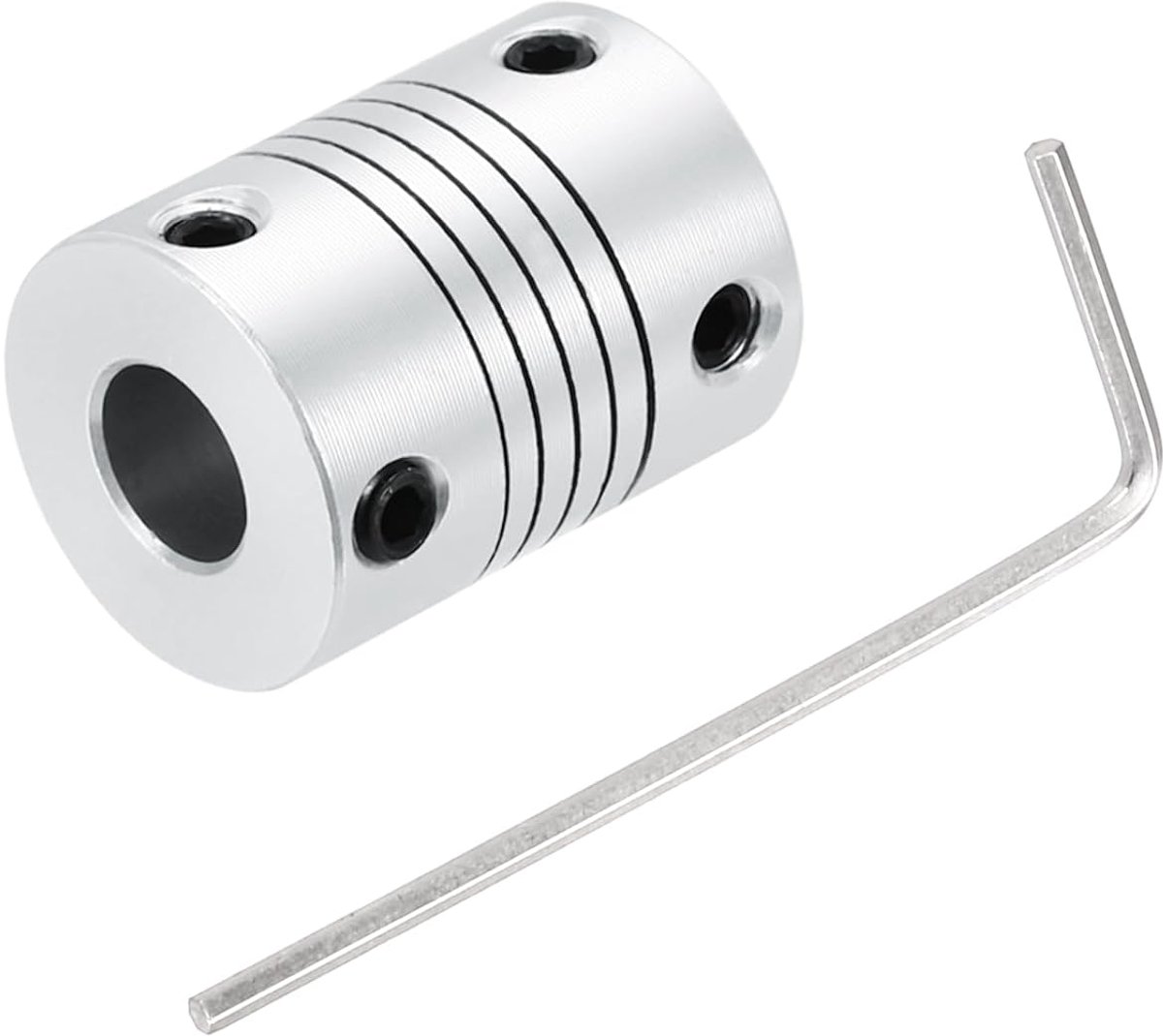1 stuks flexibele koppeling, 3 mm tot 8 mm, aluminium askoppeling, L 25 x D 19 mm, klauwkoppeling, stappenmotor, scharnierconnector voor 3D-printer, CNC-machine, doe-het-zelf, encoder