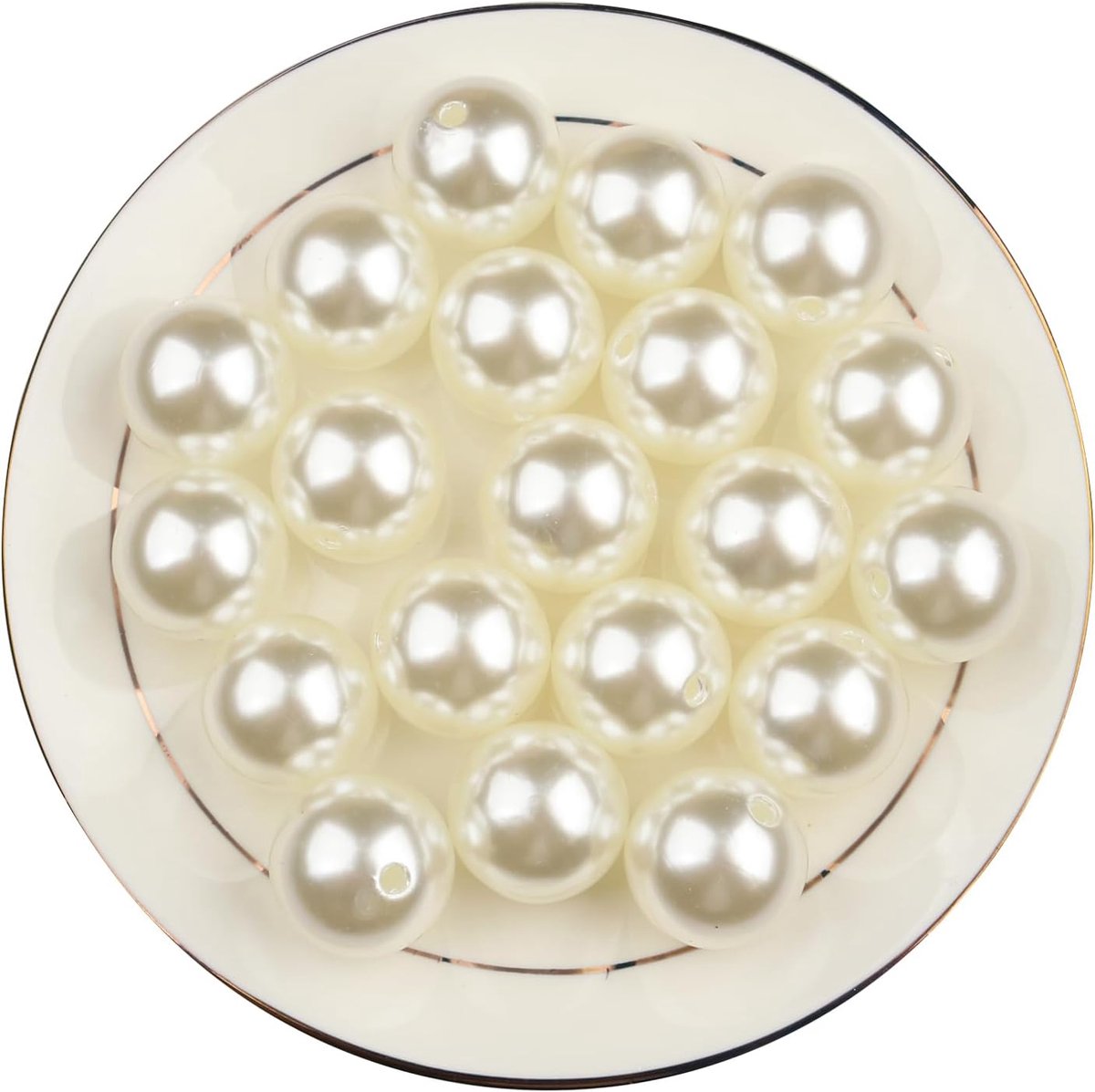 Kunstparels, 20 stuks 25mm Ronde Losse Parels voor DIY Projecten, Cadeaus, Sieraden Maken, Vaasvulling, Make-up Doos & Bruiloftsdecoratie