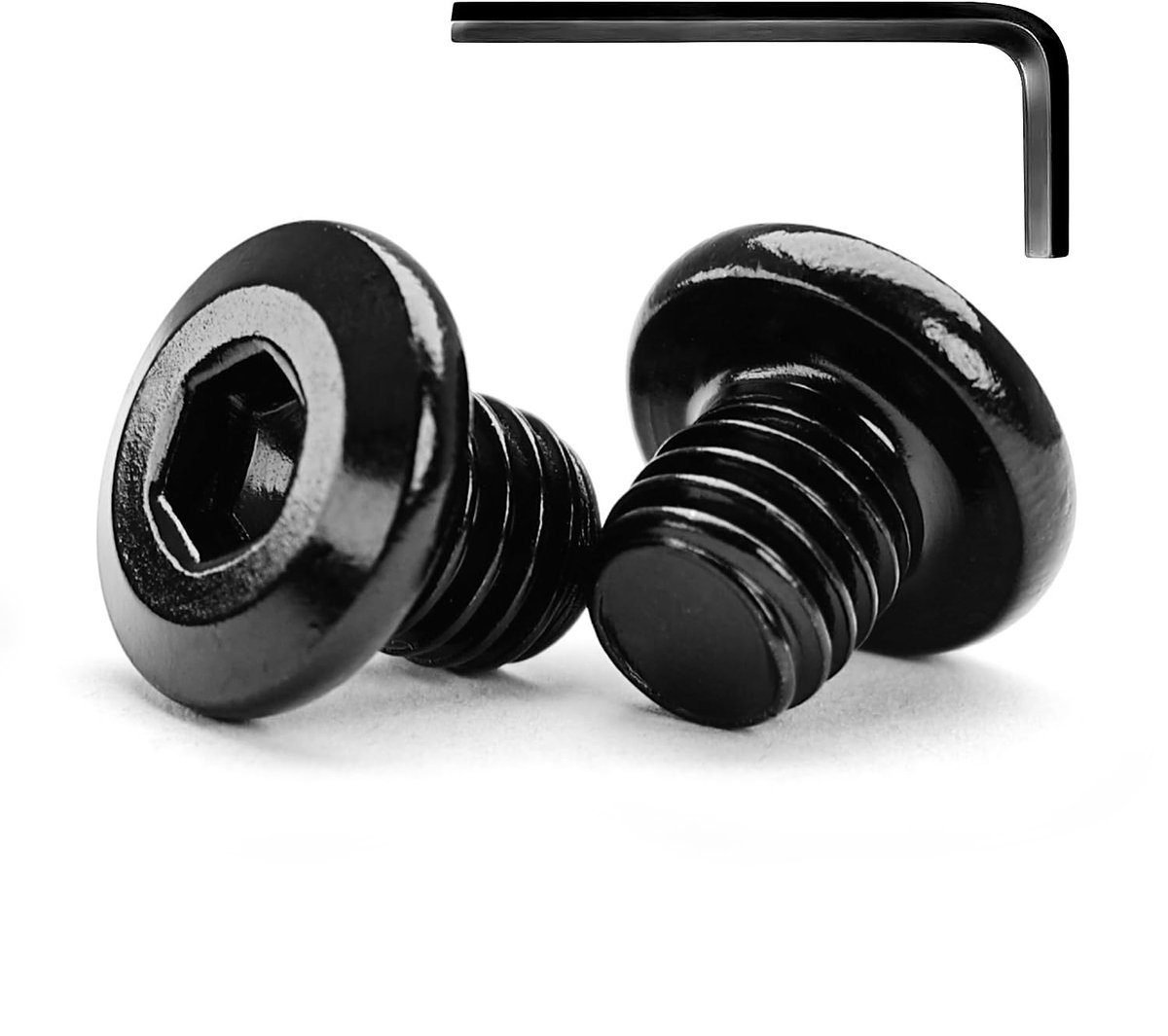 x 4 mm, 10 stuks zeskantschroeven van roestvrij staal, A2 V2A, zwart geoxideerd (met inbussleutel)