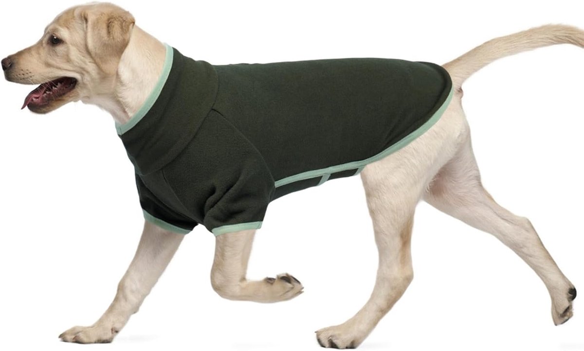 Truien middelgrote maat, wintertrui fleece indoor outdoor jas hond sneeuwpak houdt huisdier warm tijdens koud weer (legergroen, M)