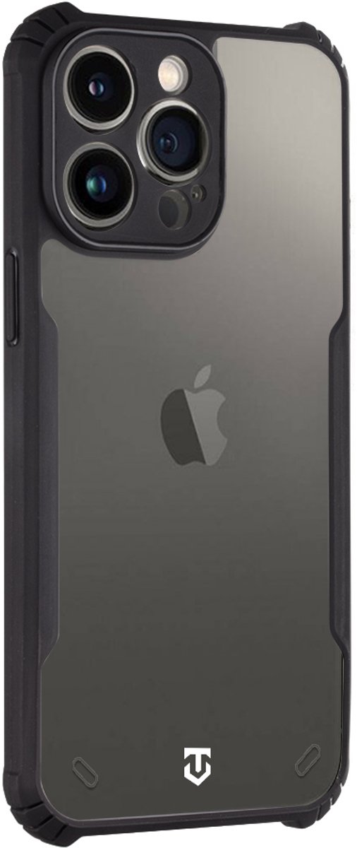 Tactical hoesje - Geschikt voor iPhone 14 Pro Max - Clear Black