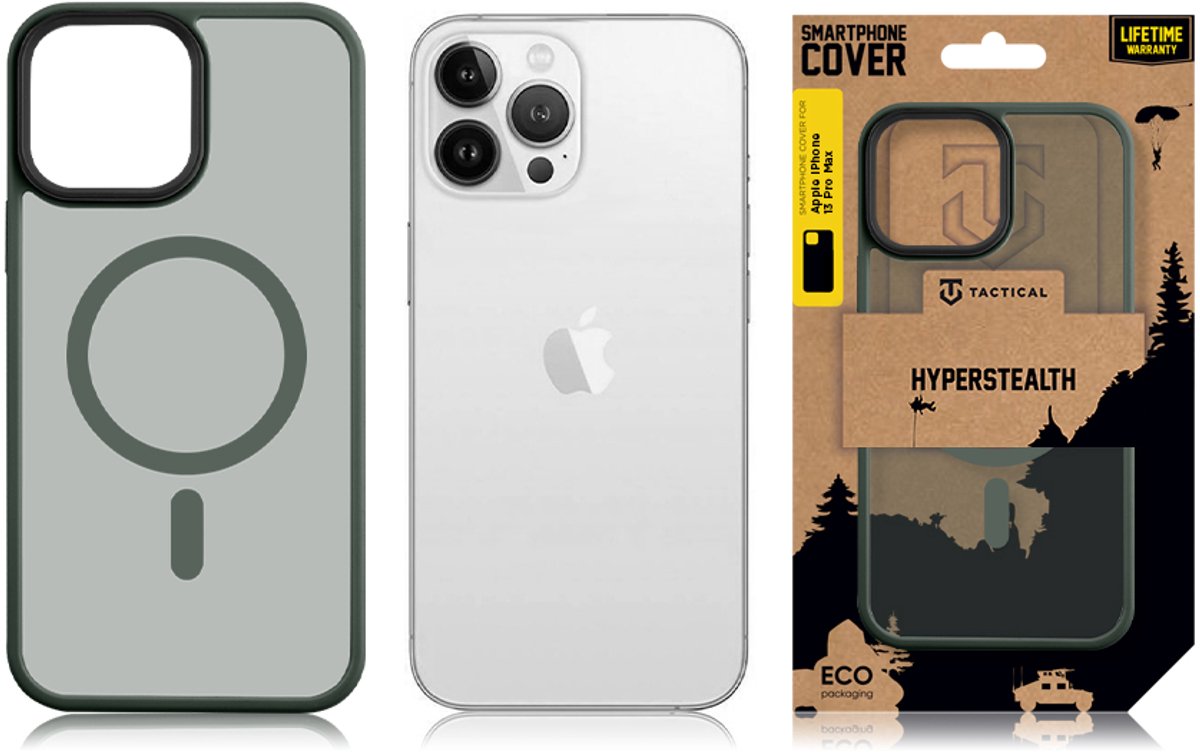 Tactical hoesje - Geschikt voor iPhone 13 Pro Max - Forest Green