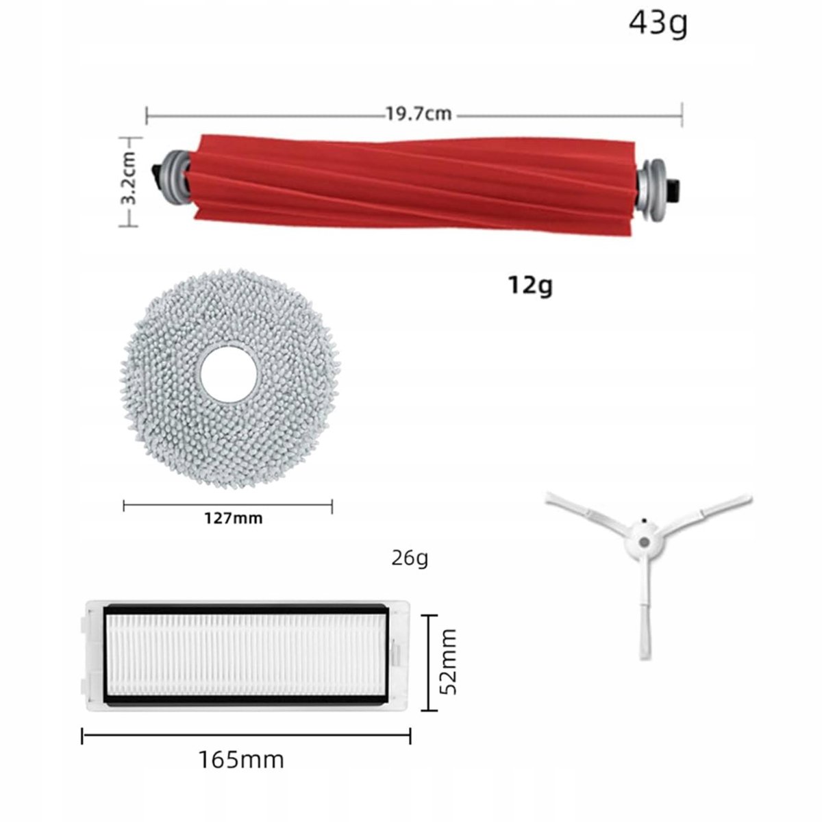 AreoSe - Onderhoudsset met filters en borstels voor Roborock Q Revo
